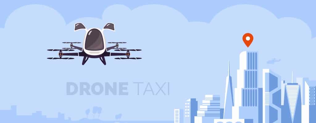 drone as a taxi drawing