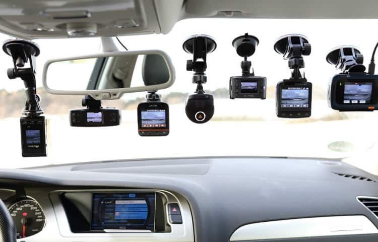 dash cams on front windshield